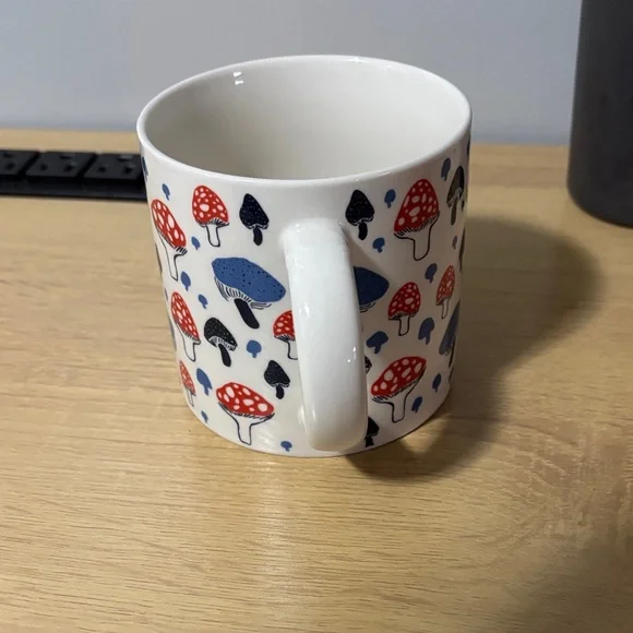 Target Mushroom Pattern Ceramic Mug - Red, Blue, Black - Picture 3 of 6